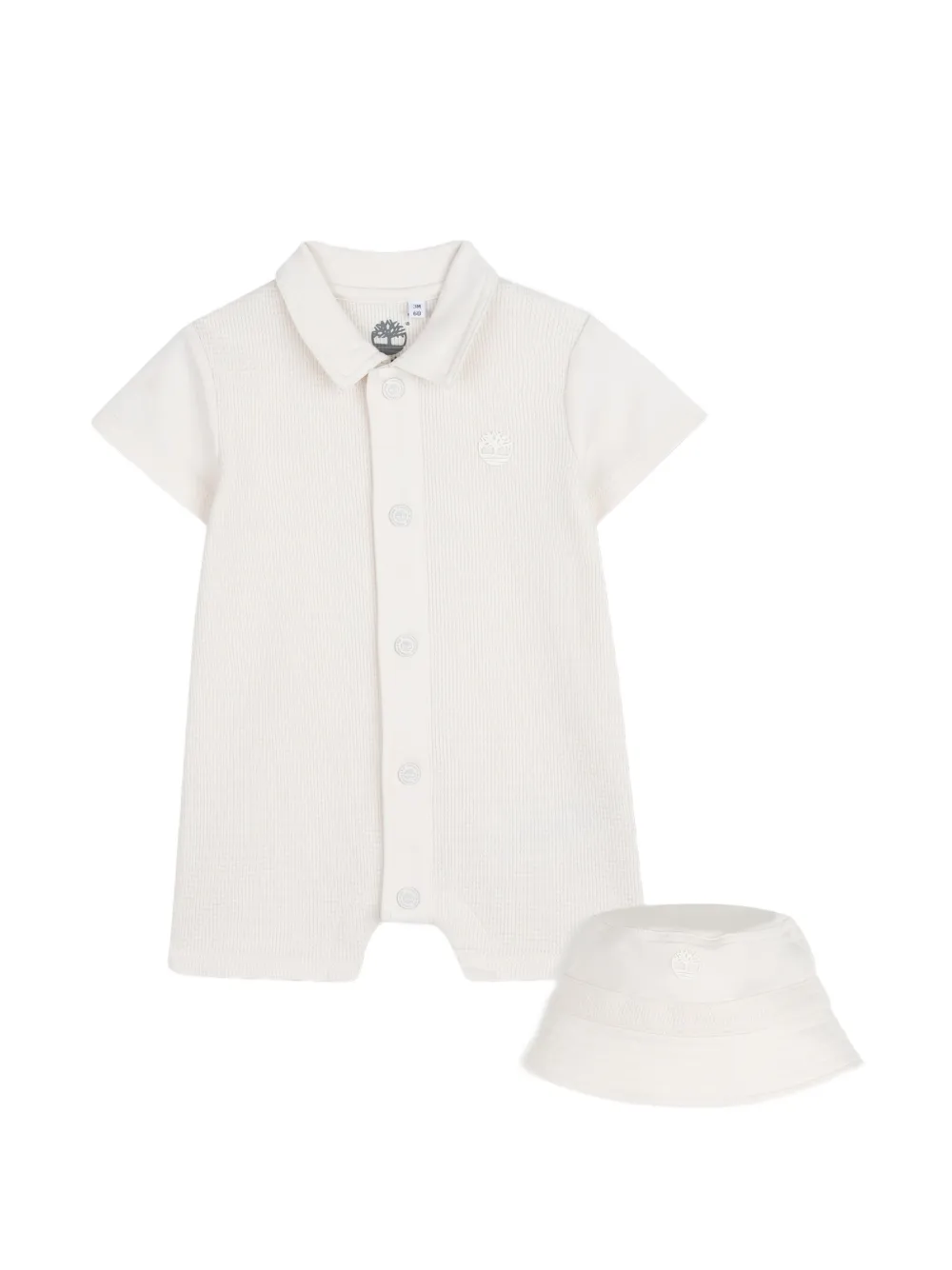 Timberland Kids Set tutina con logo goffrato - Toni neutri