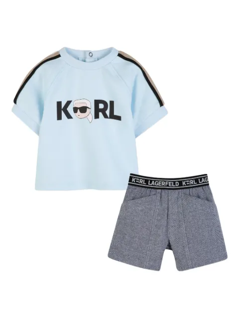 Karl Lagerfeld Kids logo-waistband shorts set