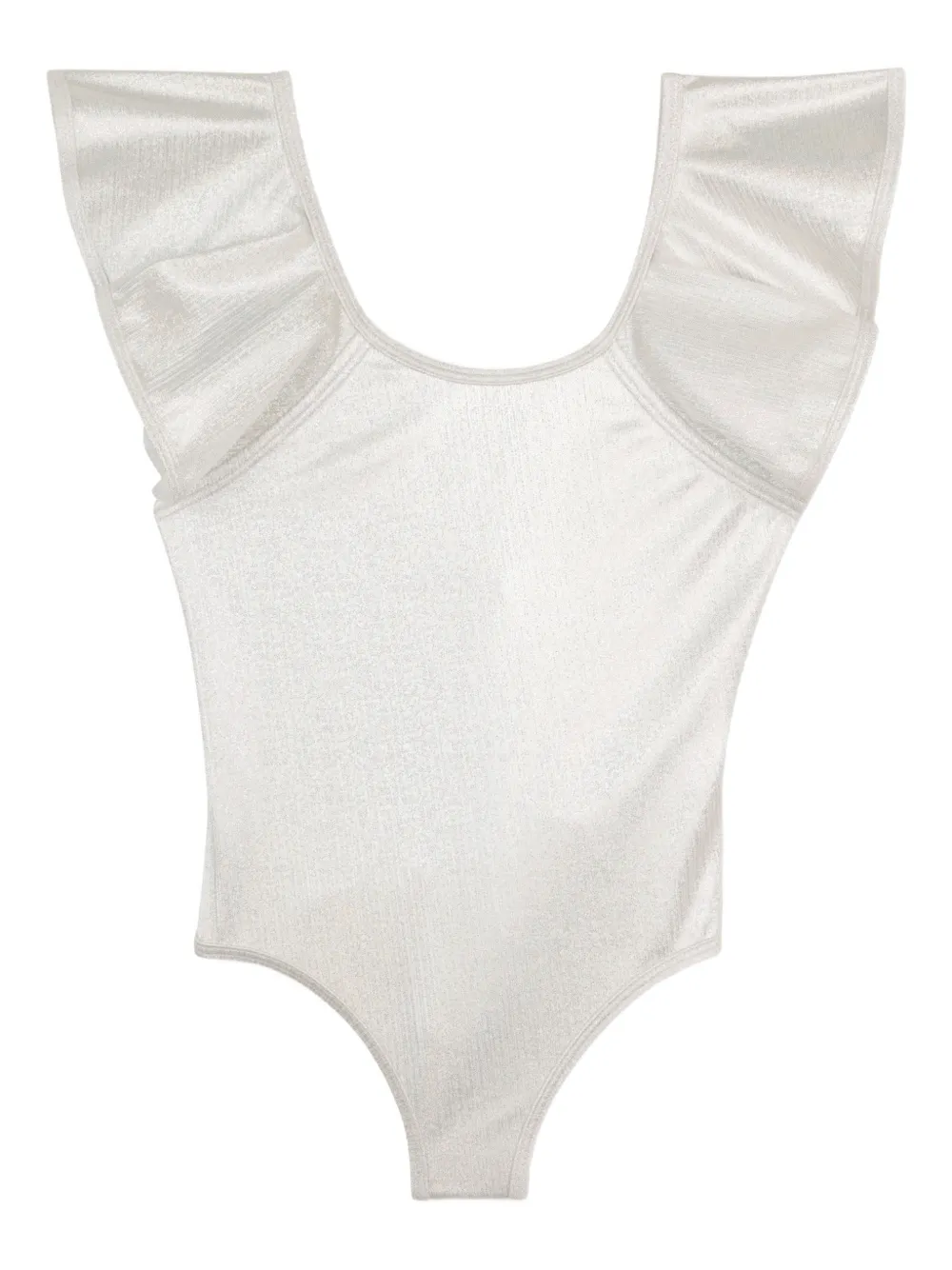 Billieblush ruffled-detail swimsuit - Weiß