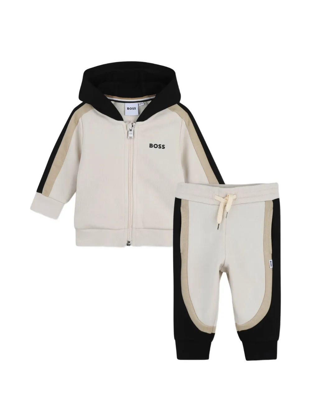 BOSS Kidswear Tuta sportiva a righe - Toni neutri