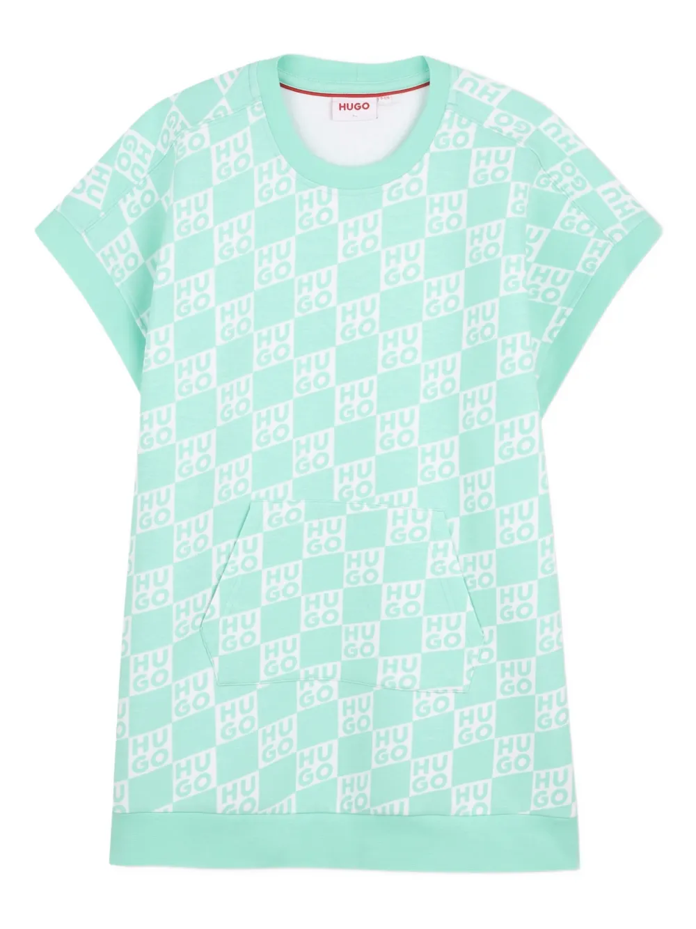 HUGO KIDS short-sleeve patterned dress - Green