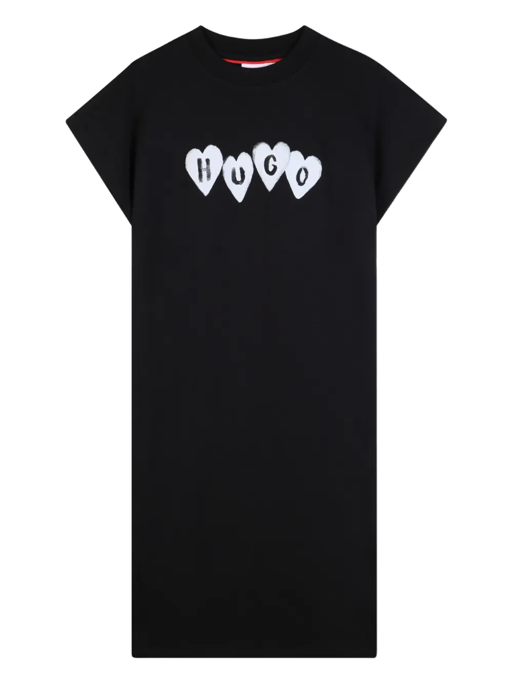 HUGO KIDS Abito modello T-shirt con stampa - Nero