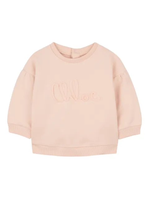 Chloé Kids logo-embroidered sweatshirt