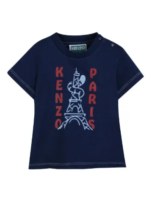 2025SS ボンポワン　ドムTシャツ Bonpoint Tom Somerset Tシャツ | ブルー | FARFETCH JP