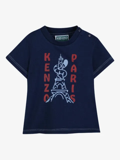 Kenzo Kids playera con logo estampado
