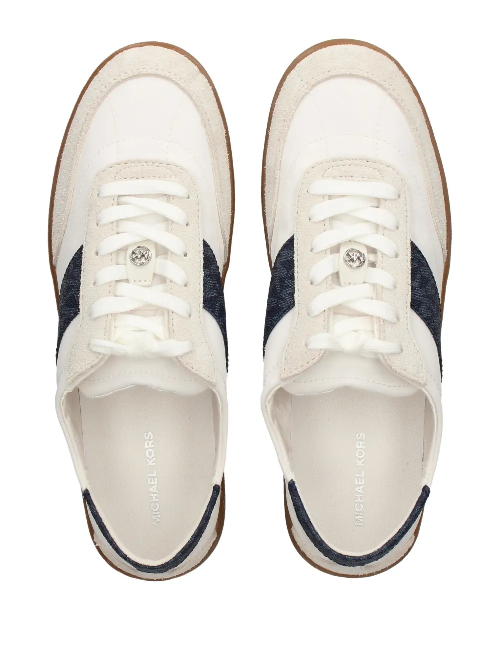 Michael Kors Kaycee monogram stripe sneakers Wit