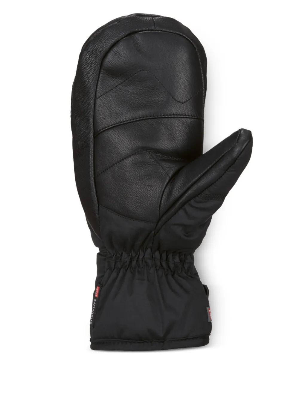  Snowlife Leather-panel Padded Mittens - Black 