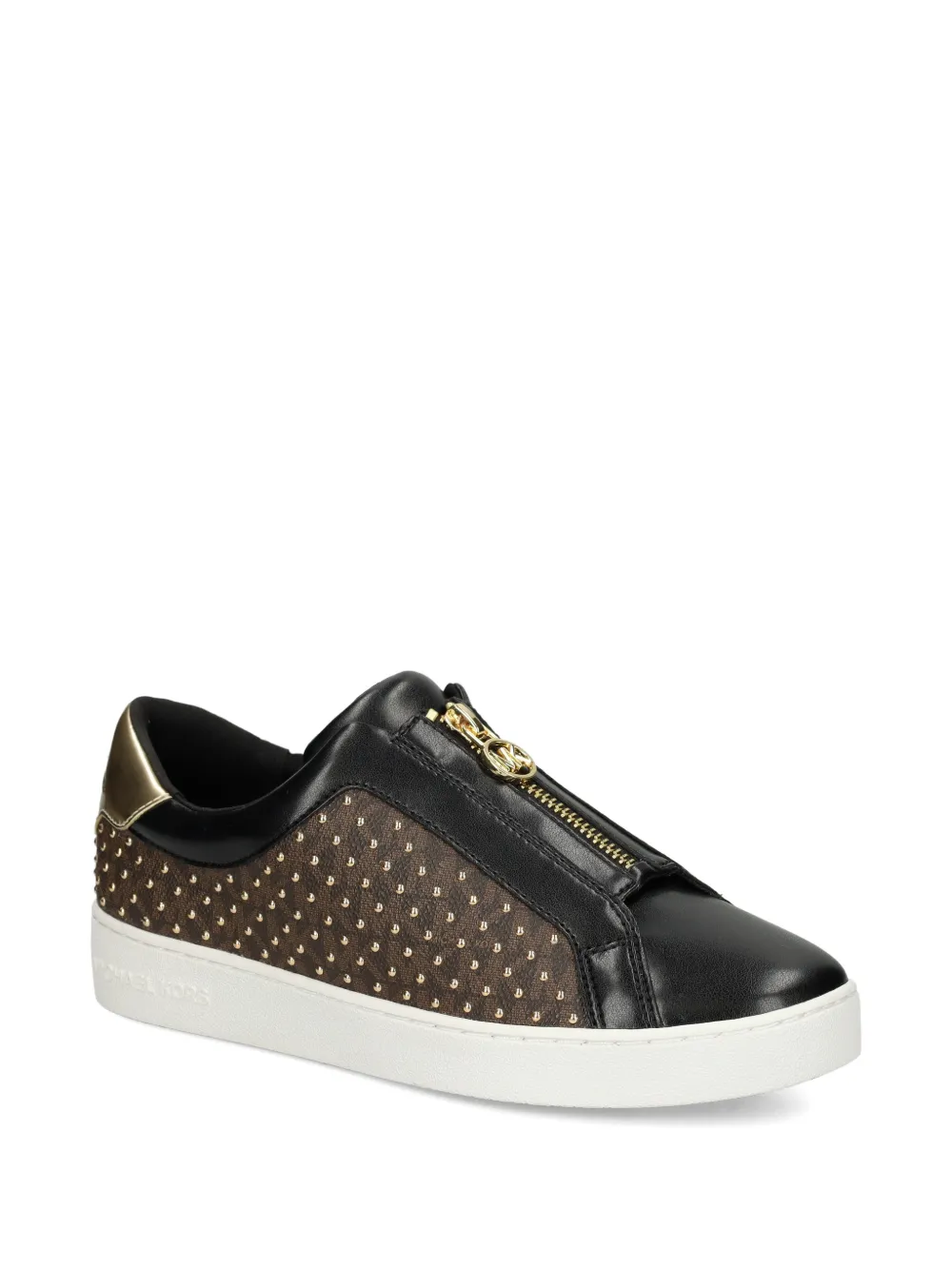 Michael Kors Keaton zipped studded sneakers Bruin