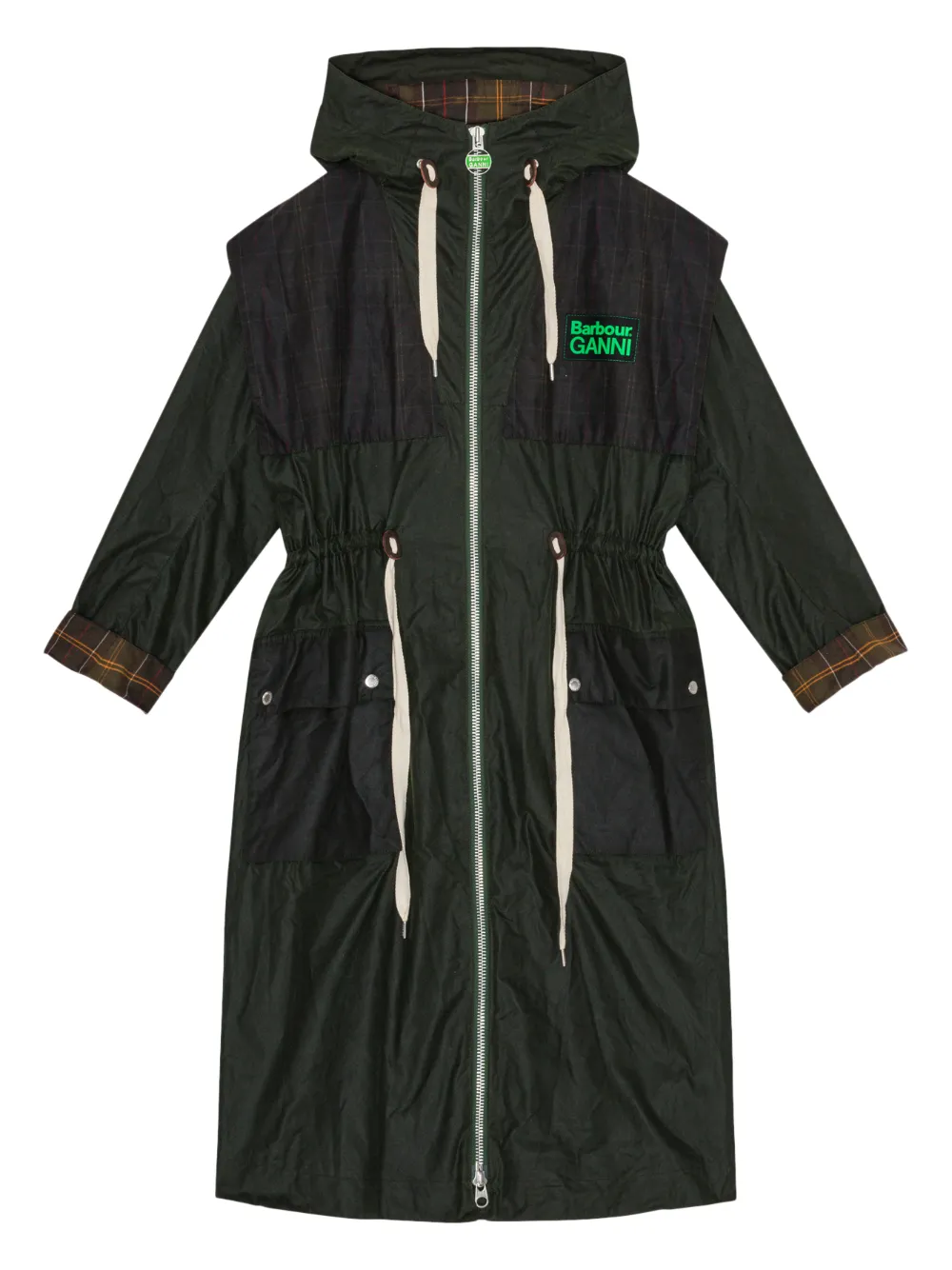 GANNI x Barbour hooded coat - Verde