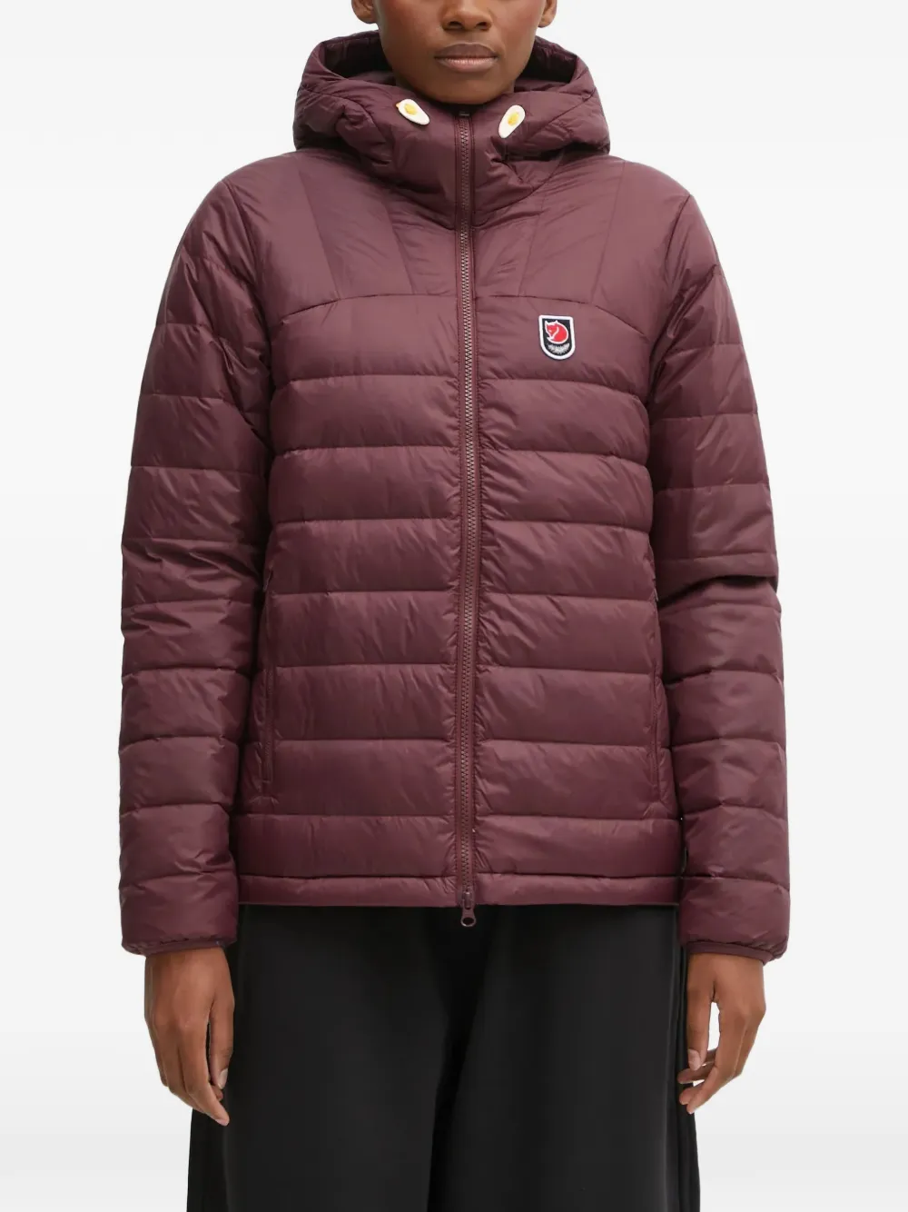 Fjällräven logo-detail padded jacket - Rosso