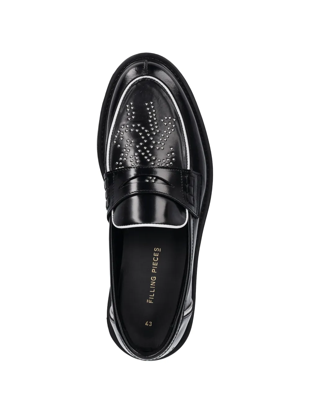 Filling Pieces Loafers verfraaid met studs Zwart