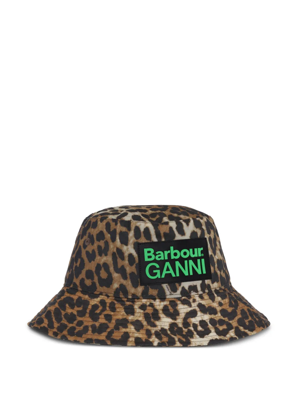GANNI x Barbour leopard-print logo-patch Hat | Brown | FARFETCH