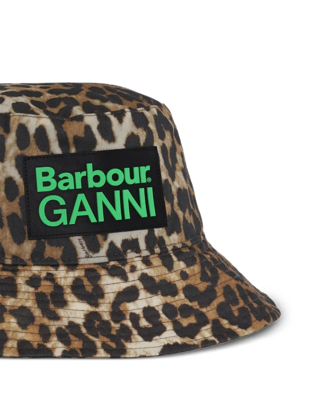 GANNI x Barbour leopard-print logo-patch Hat | Brown | FARFETCH