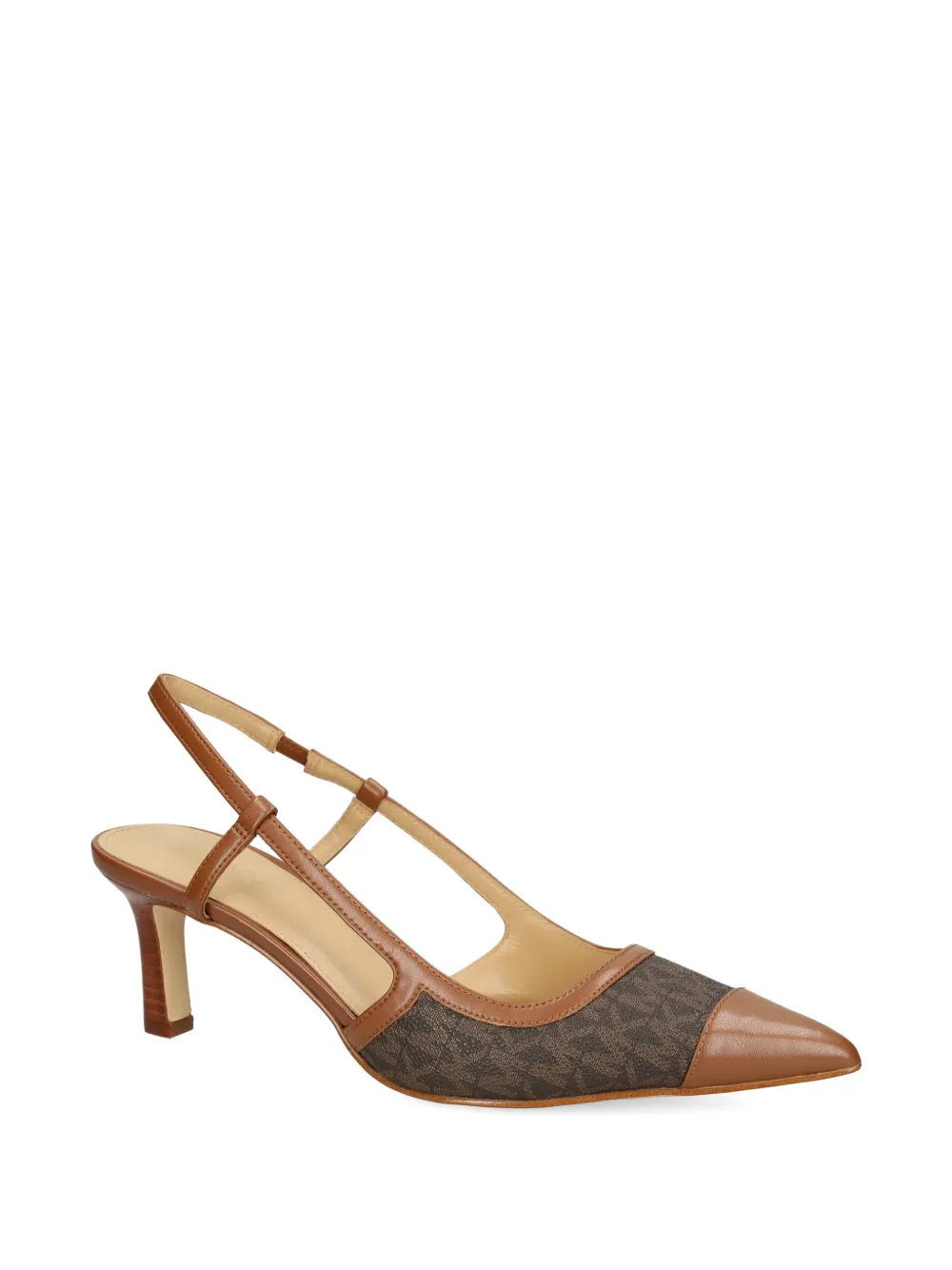 Michael Kors Alora monogram pointed pumps Bruin