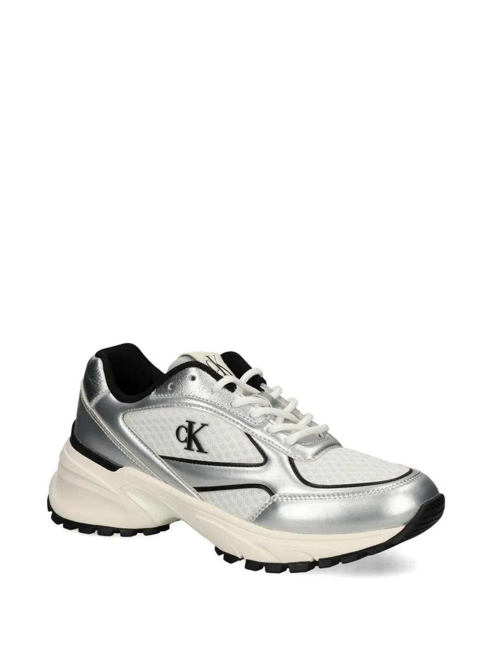 Calvin Klein logo-detail sneakers - Zilver