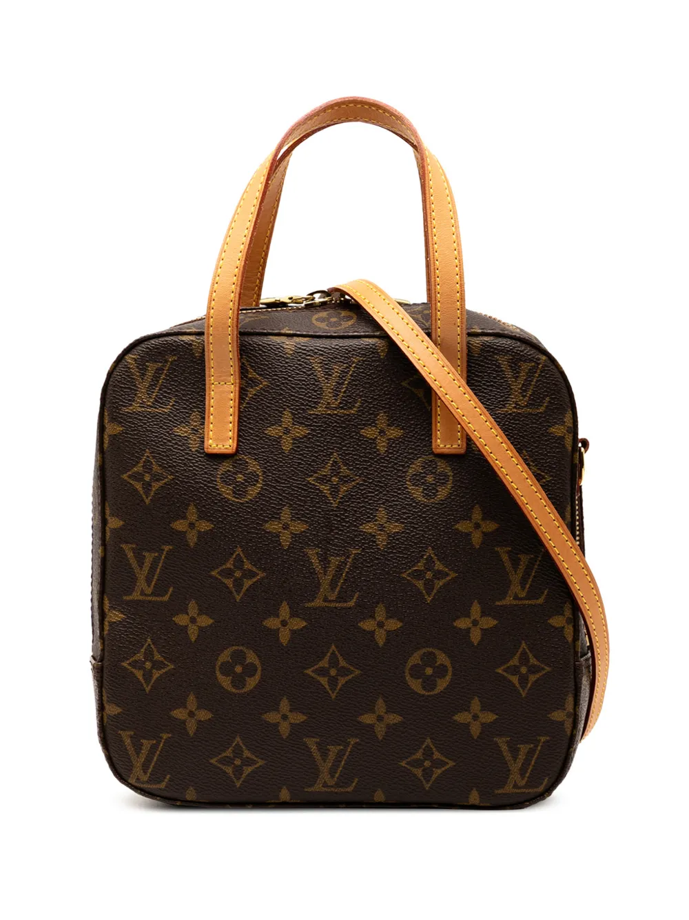 Pre-owned Louis Vuitton 2003 Monogram Spontini Satchel In Brown