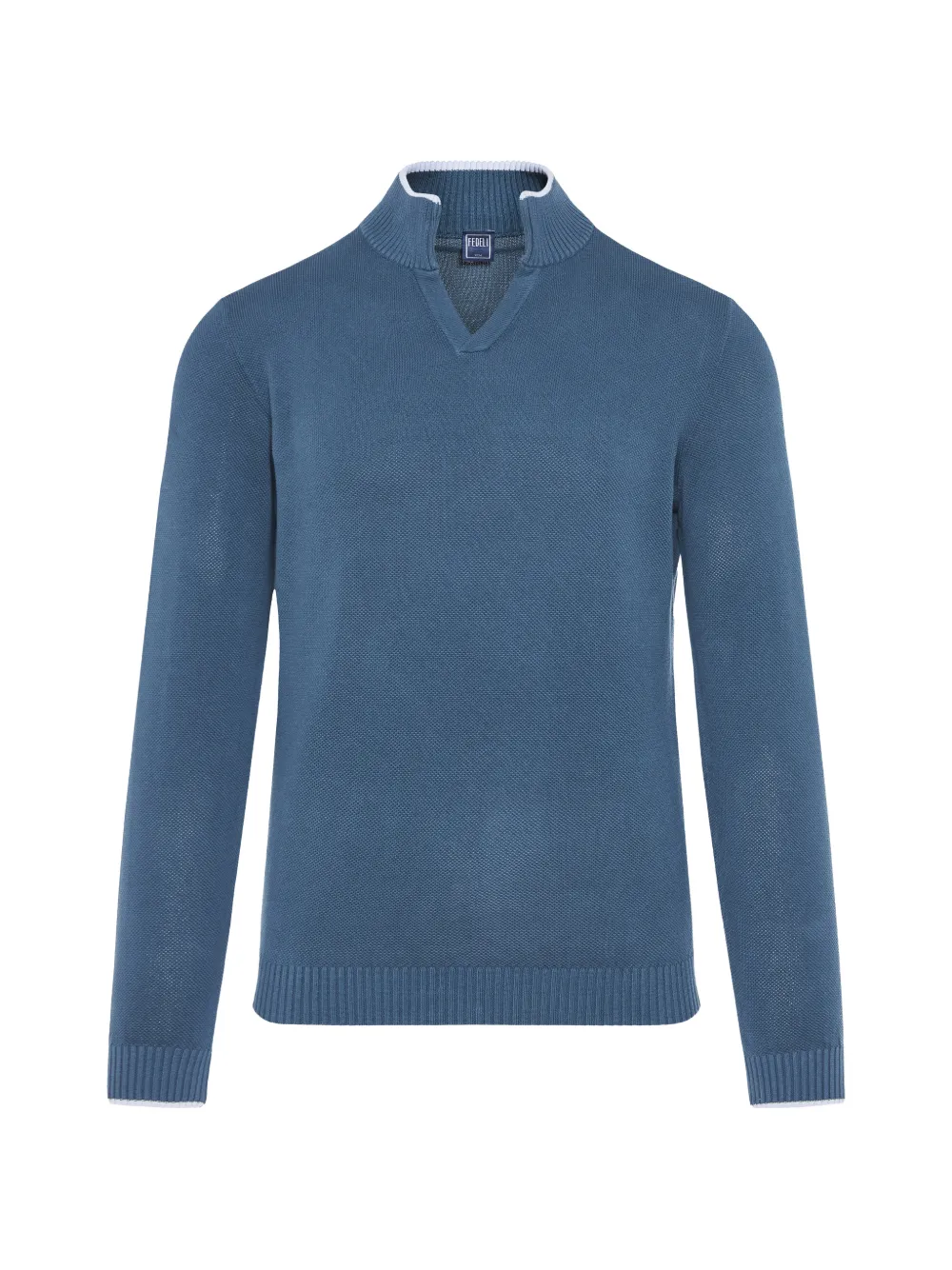 Fedeli V-neck sweater - Blue