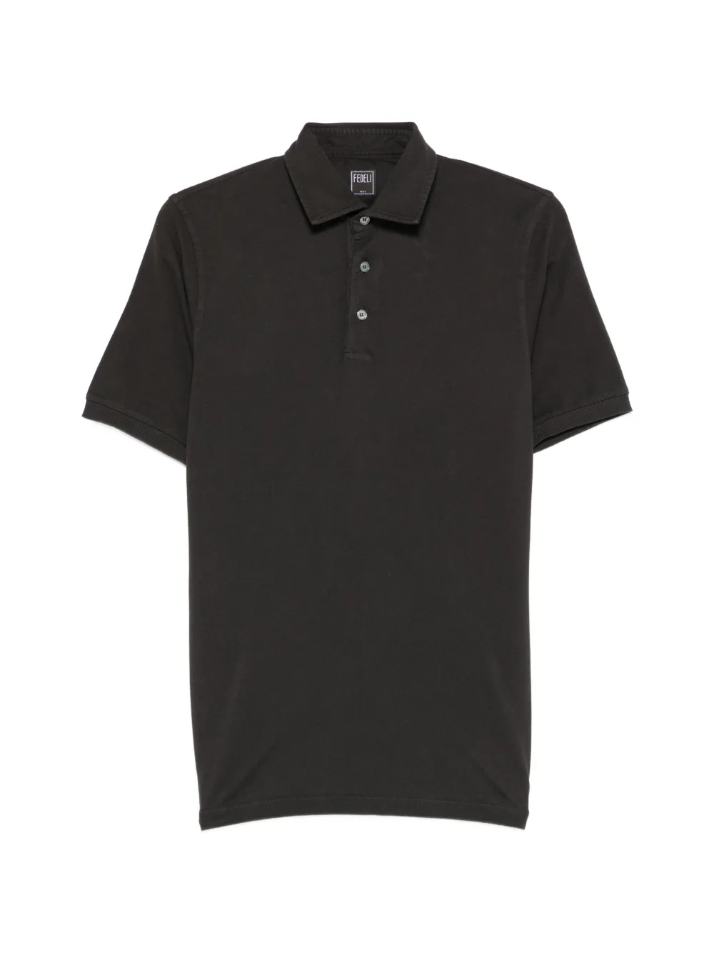 Fedeli Polo North piqué-textured polo shirt - Marrone