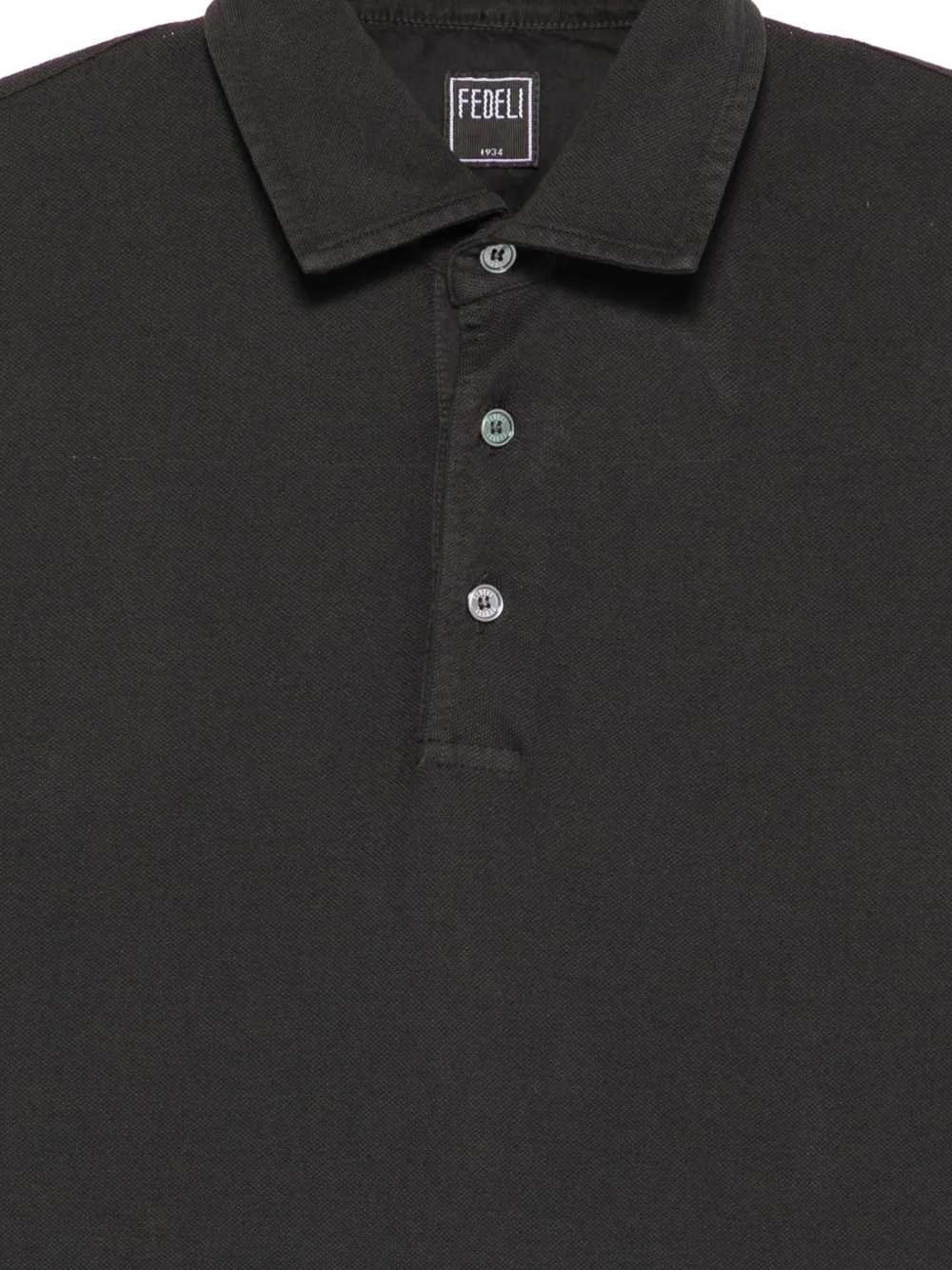 Fedeli Polo North poloshirt met piqué textuur Bruin
