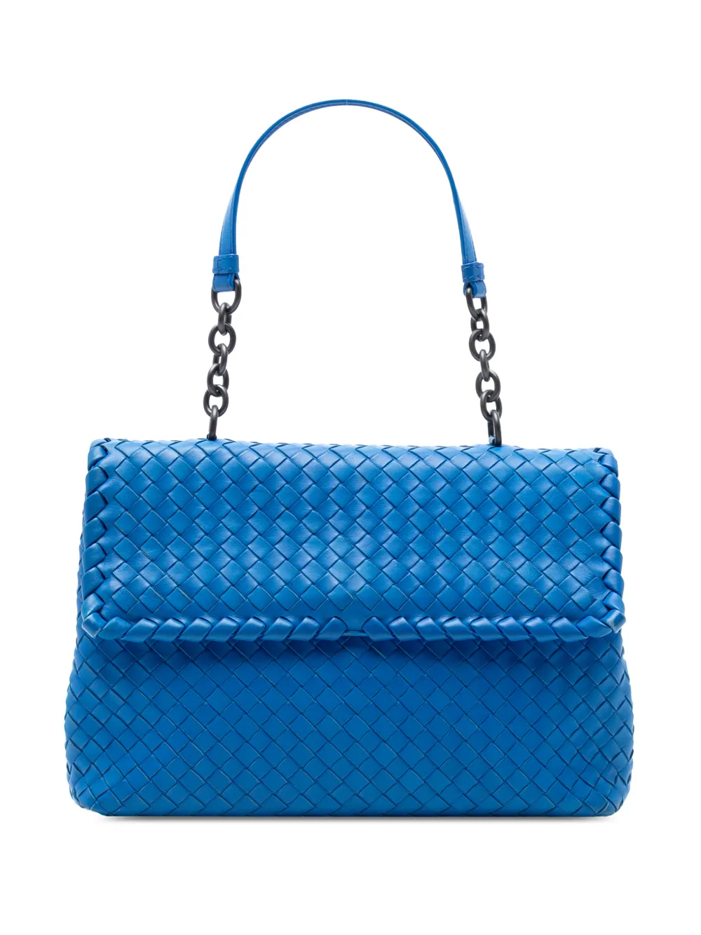 Bottega Veneta Pre-Owned 2012-2025 Medium Nappa Intrecciato Olimpia shoulder bag - Blu