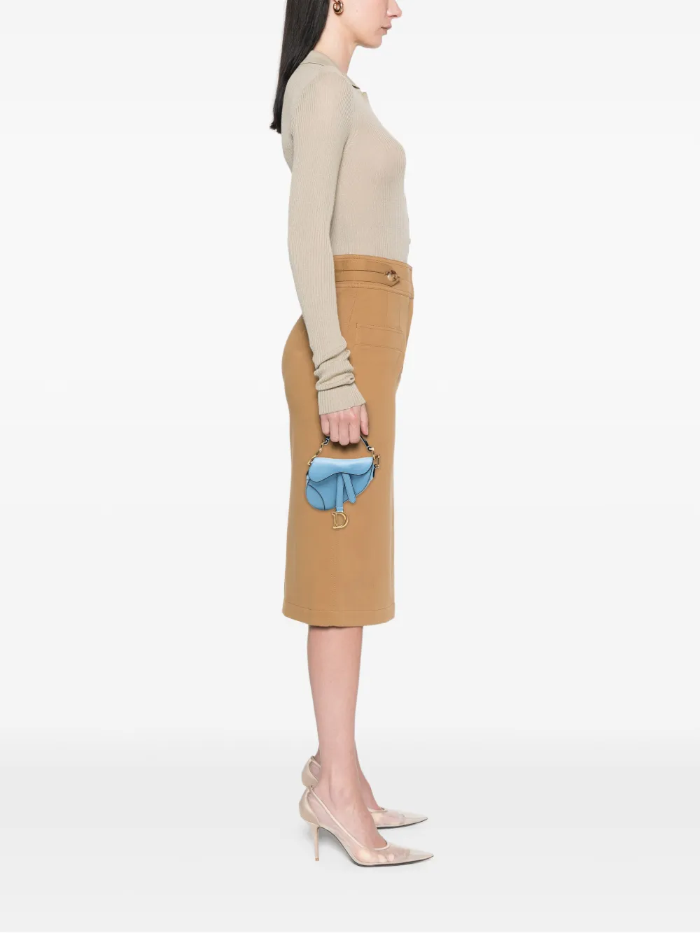 Christian Dior Pre-Owned 2021 Micro Goatskin Saddle Bag satchel | Pre-Owned | Image 2