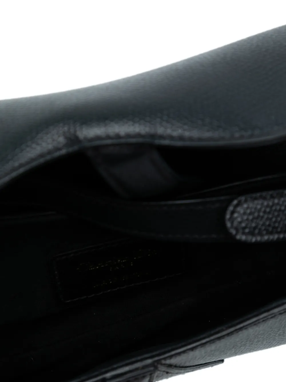 Pre-owned Dior 2020 Mini Grained Calfskin Saddle Bag Satchel In Black