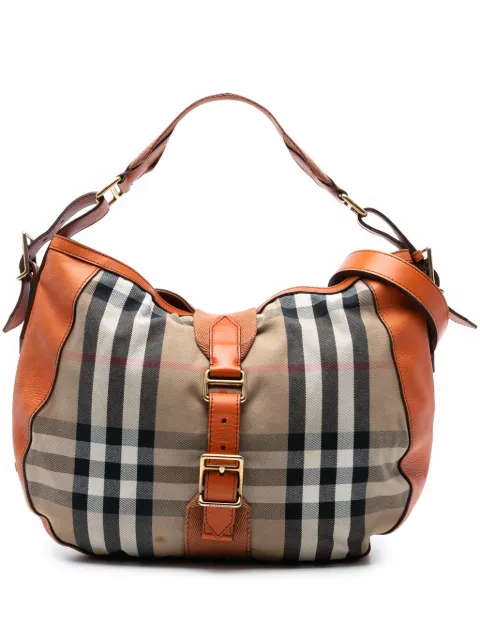 Burberry Pre-Owned bolsa satchel Ashwood Hobo de lona con cuadros House Check 2000-2017