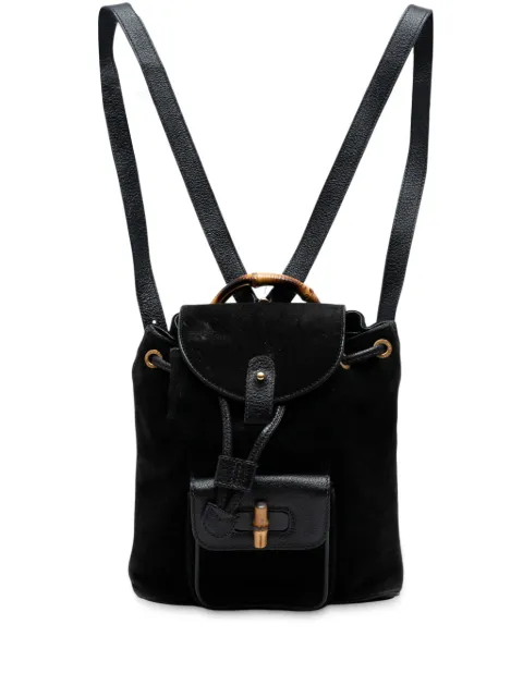 Gucci Pre-Owned mochila de gamuza y bamb� del siglo XX