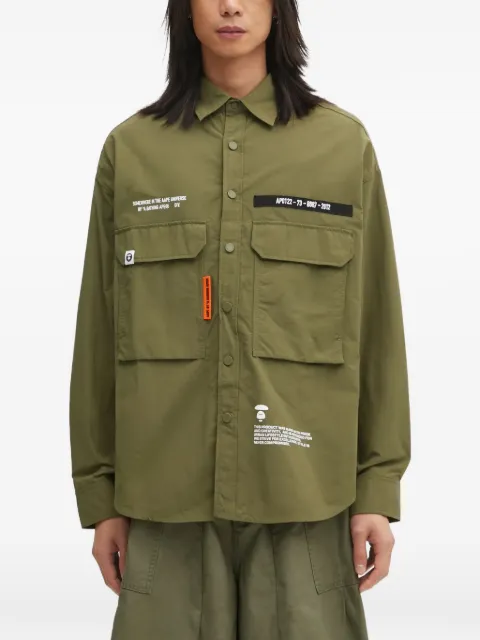 AAPE BY *A BATHING APE® camisa con bolsillo en el pecho