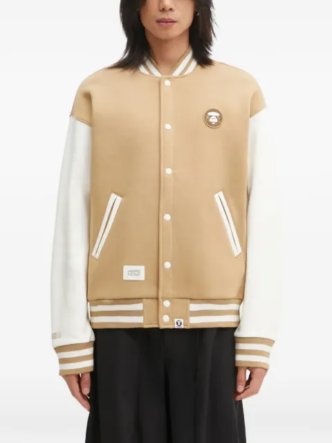 AAPE BY *A BATHING APE® logo-patch striped-trim bomber jacket