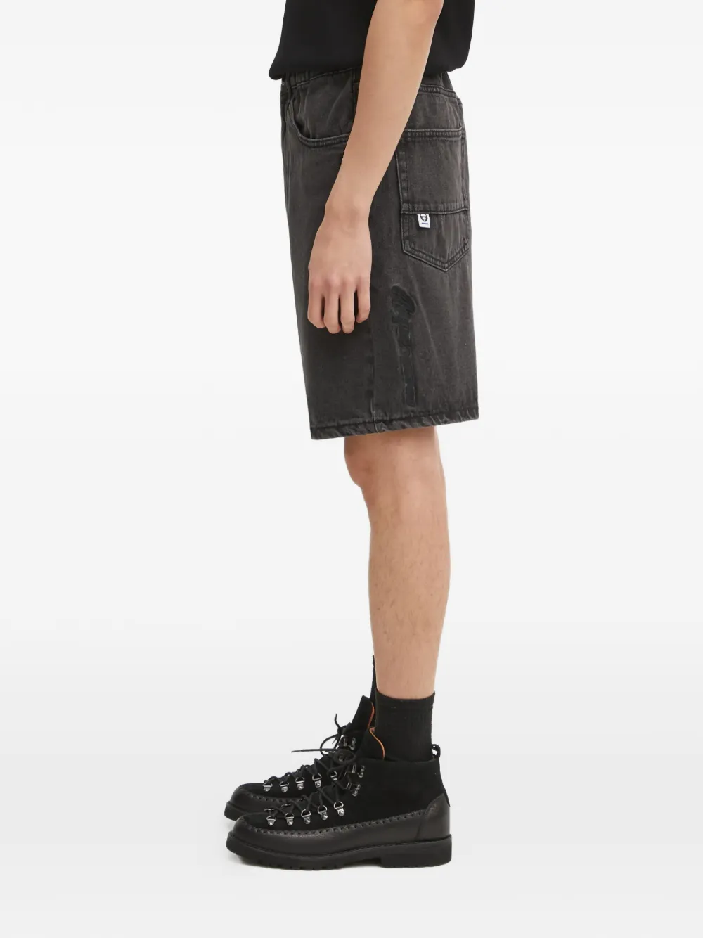 AAPE BY *A BATHING APE Shorts met logo Zwart