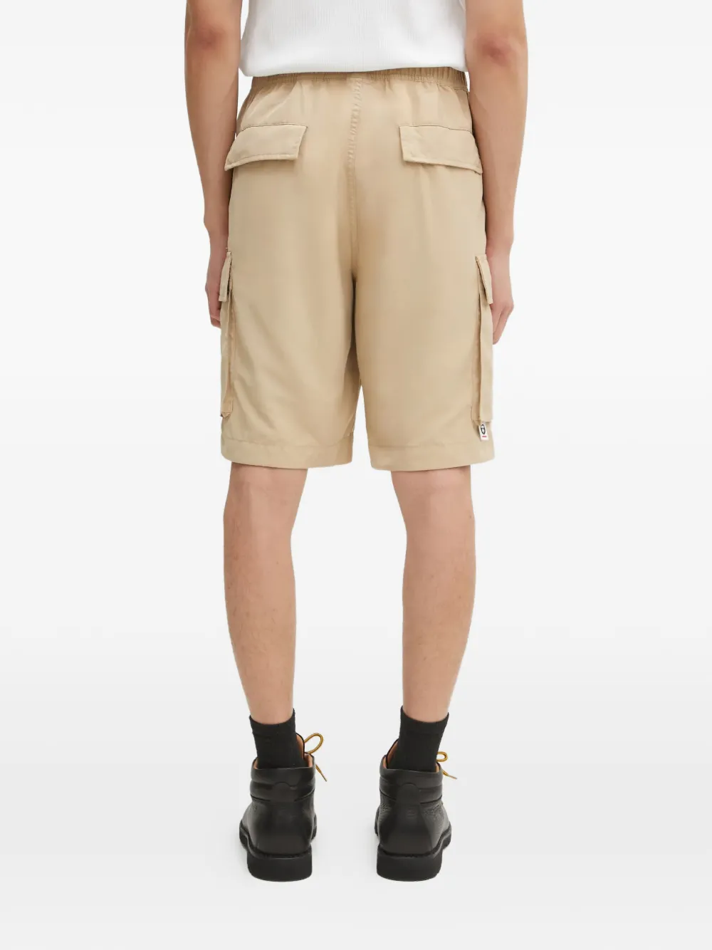 Cargo-Pocket Elasticated-Waistband Shorts