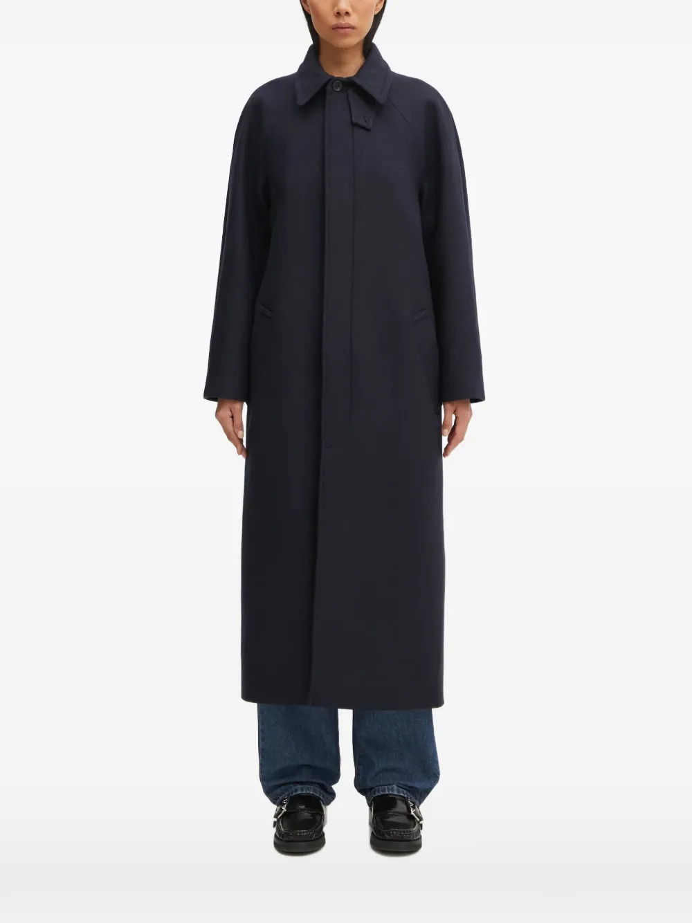 A.P.C. Cappotto lungo con bottoni - Blu
