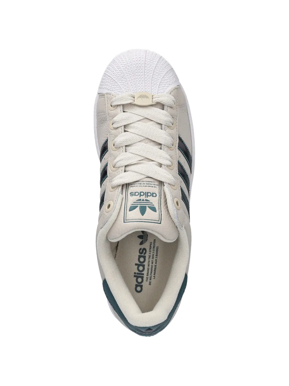adidas Superstar sneakers met drie strepen Beige