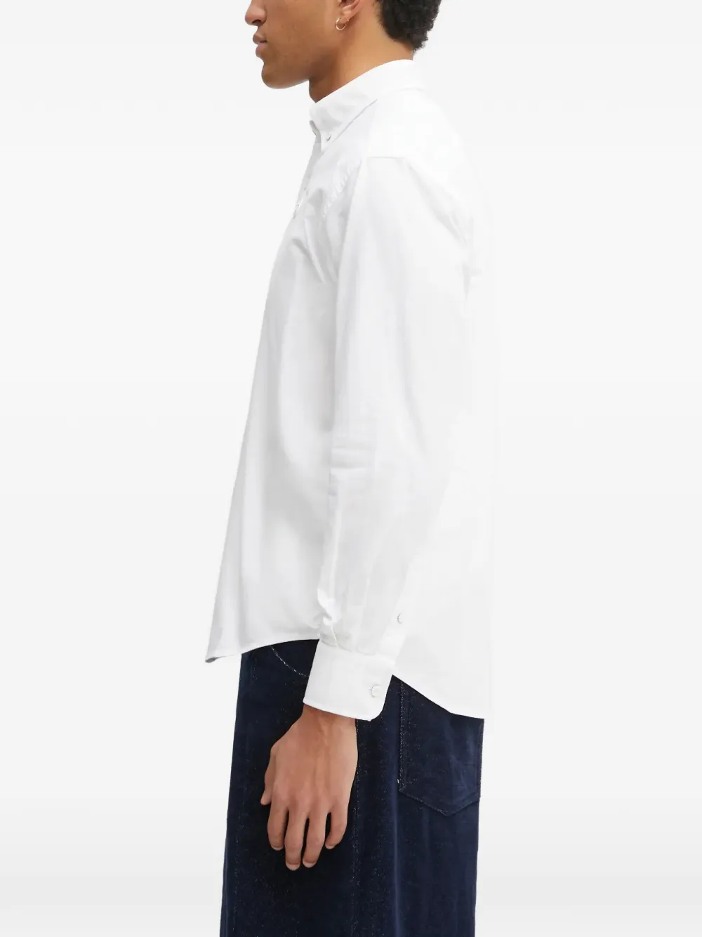 AAPE BY *A BATHING APE Overhemd met logopatch en knopen Wit
