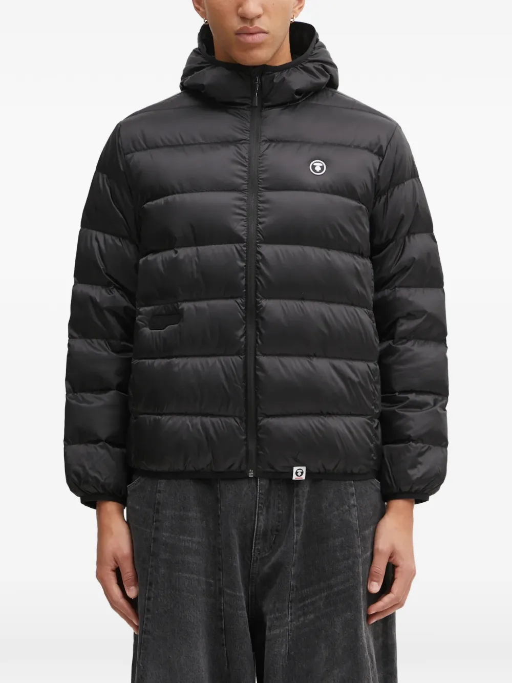 AAPE BY *A BATHING APE® hooded padded jacket - Nero