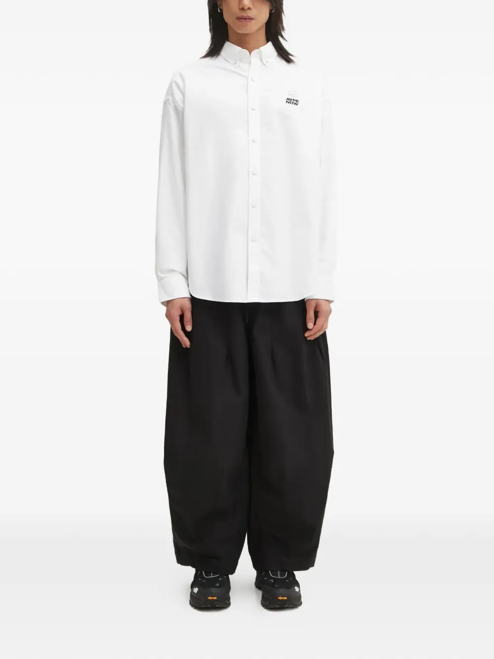 AAPE BY *A BATHING APE logo-patch shirt - Wit