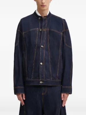 Ader Error フーデッド デニムジャケット | ブルー | FARFETCH JP