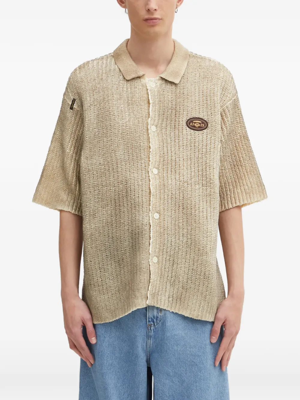 AAPE BY *A BATHING APE® patch buttoned shirt | ニュートラル | Image 1