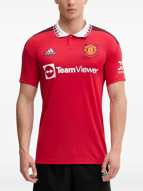 adidas logo-print polo shirt