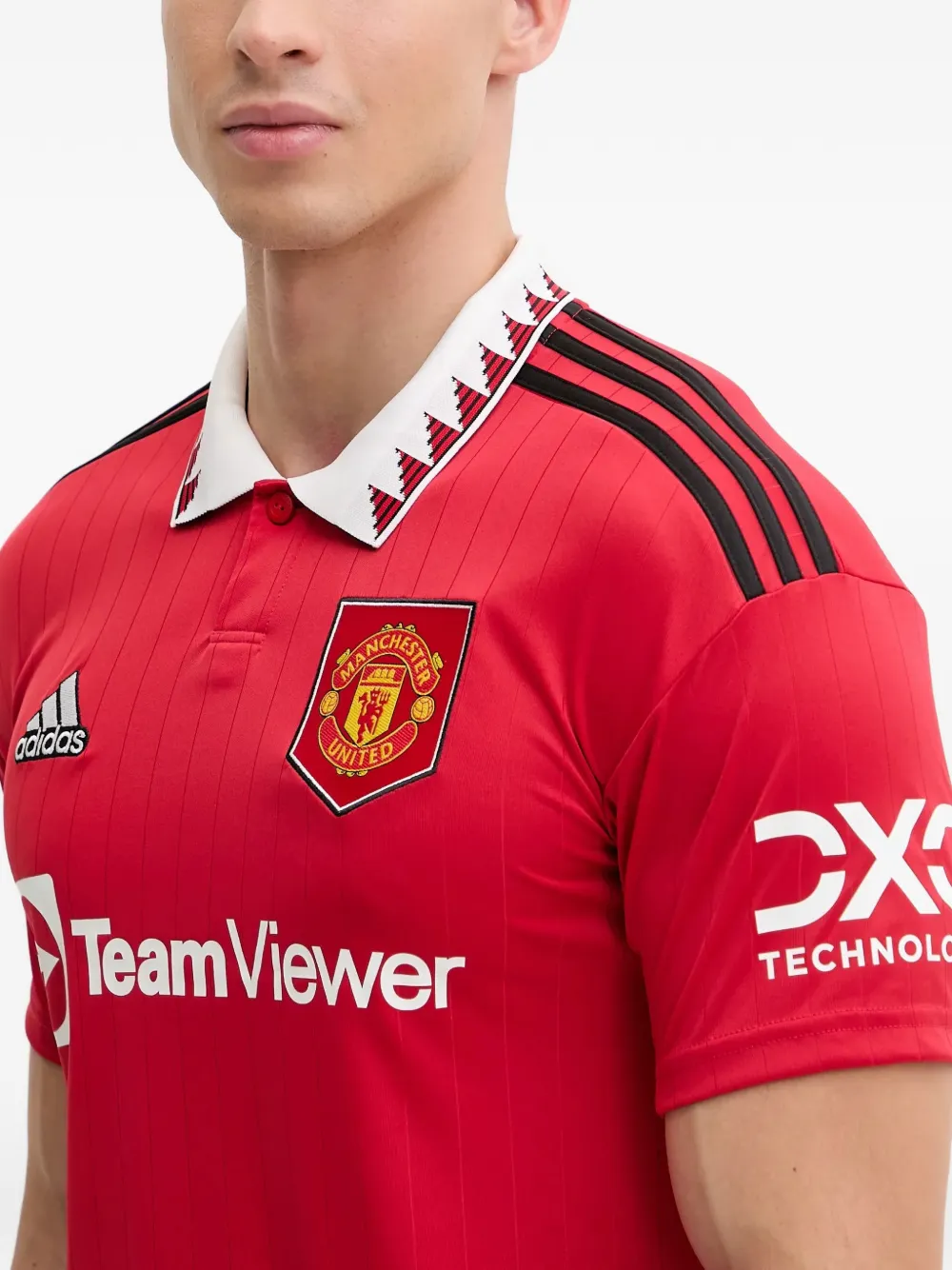 adidas Poloshirt met logoprint Rood