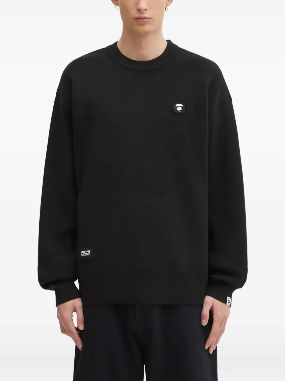 AAPE BY *A BATHING APE® logo-patch sweatshirt - Nero