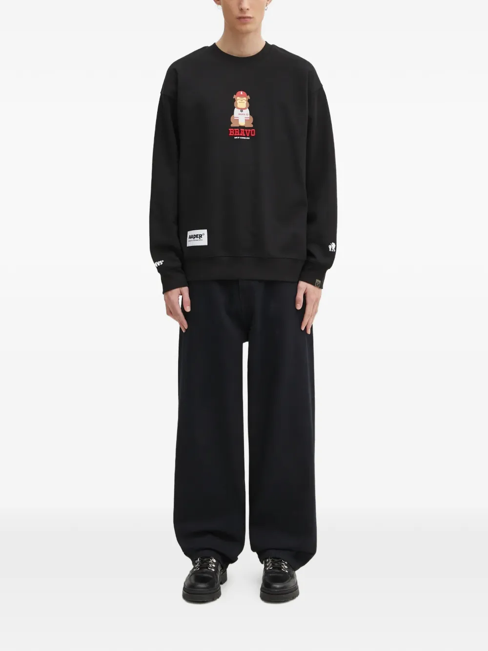 AAPE BY *A BATHING APE graphic-print sweatshirt - Zwart