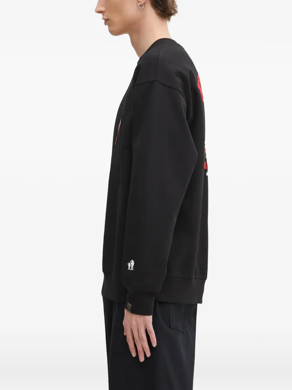 AAPE BY *A BATHING APE Sweater met print Zwart
