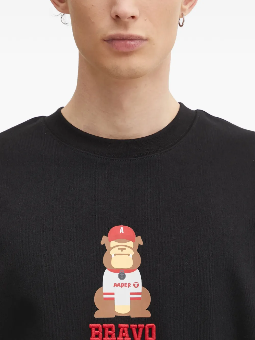 AAPE BY *A BATHING APE Sweater met print Zwart