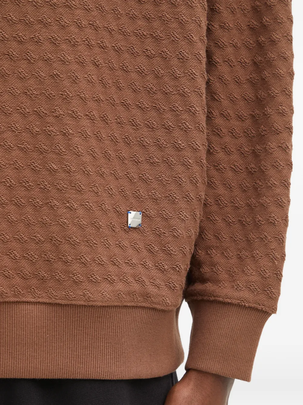 Ader Error Meadow Textured Raglan Sweatshirt In Brown