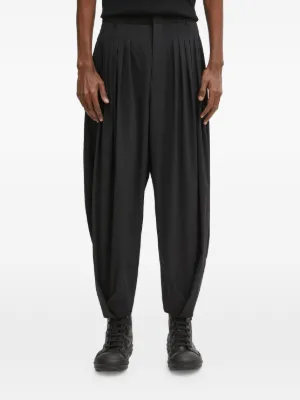 Ader Error pleat-detailed Cuffed Trousers | Black | FARFETCH display picture 1