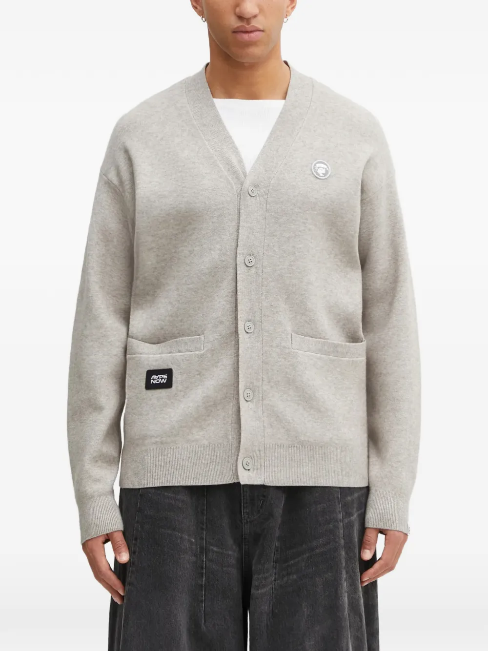 AAPE BY *A BATHING APE® patch-pocket cardigan - Grigio
