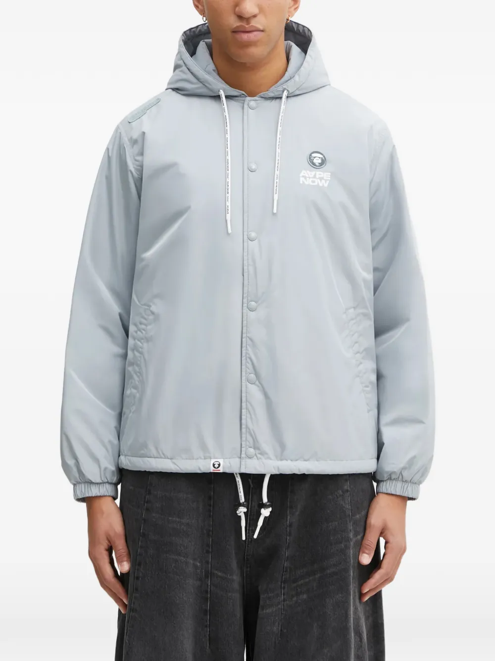 AAPE BY *A BATHING APE® logo-detail hooded jacket - Blu