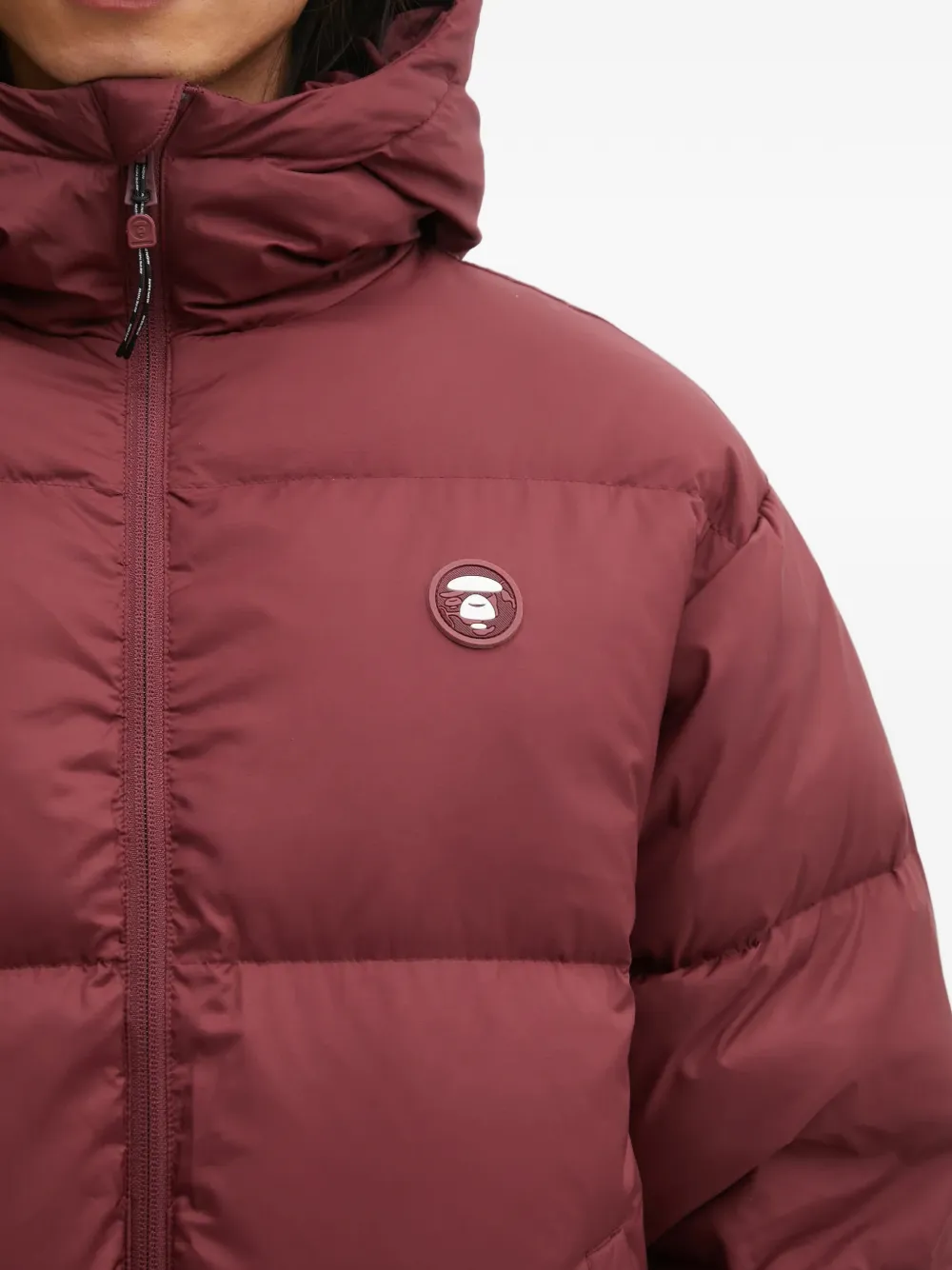 AAPE BY *A BATHING APE Gewatteerd jack met capuchon Rood